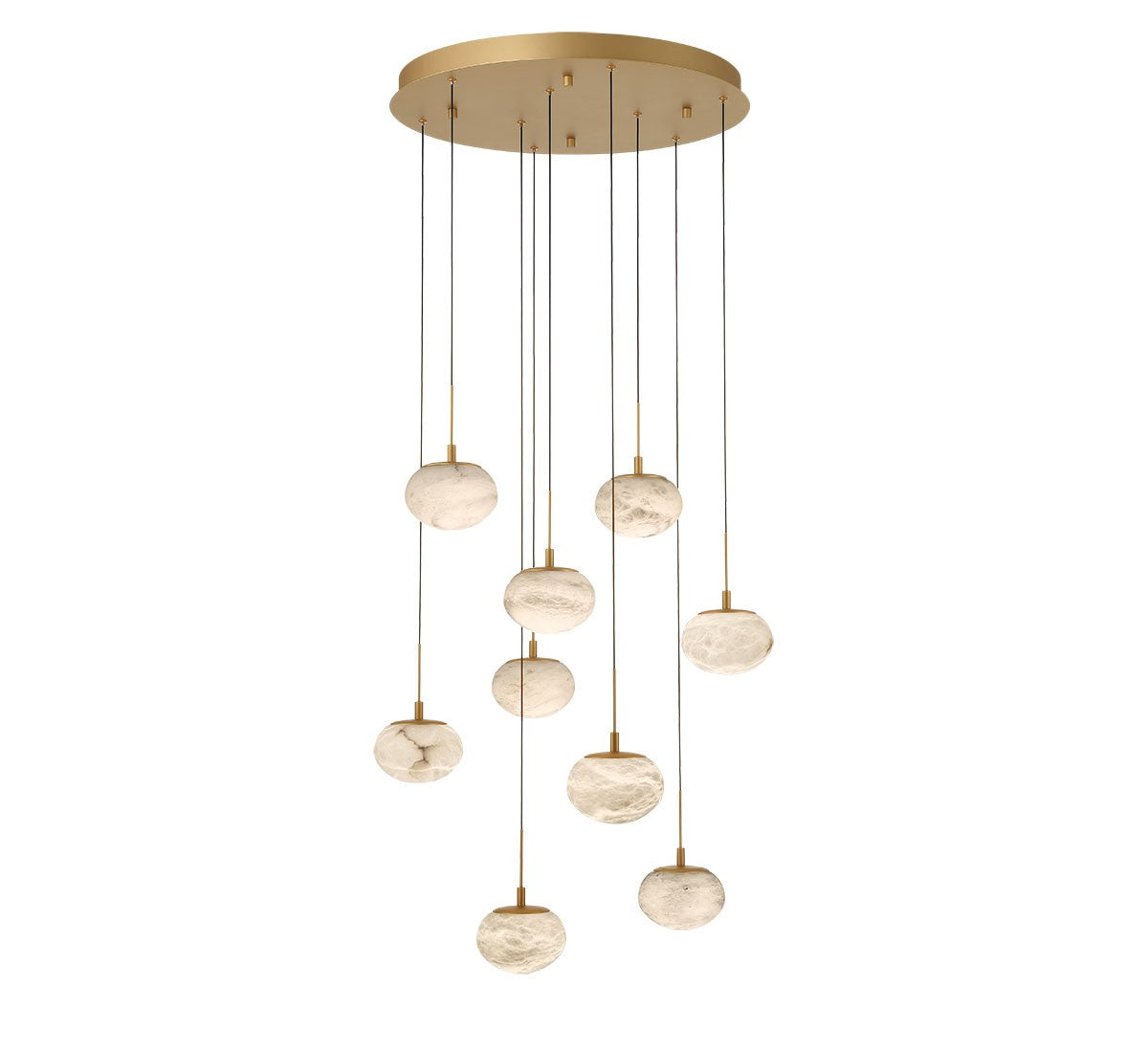 Product photo of the Calcolo LED Chandelier in Painted Antique Brass ( SKU# 12121-030 )
