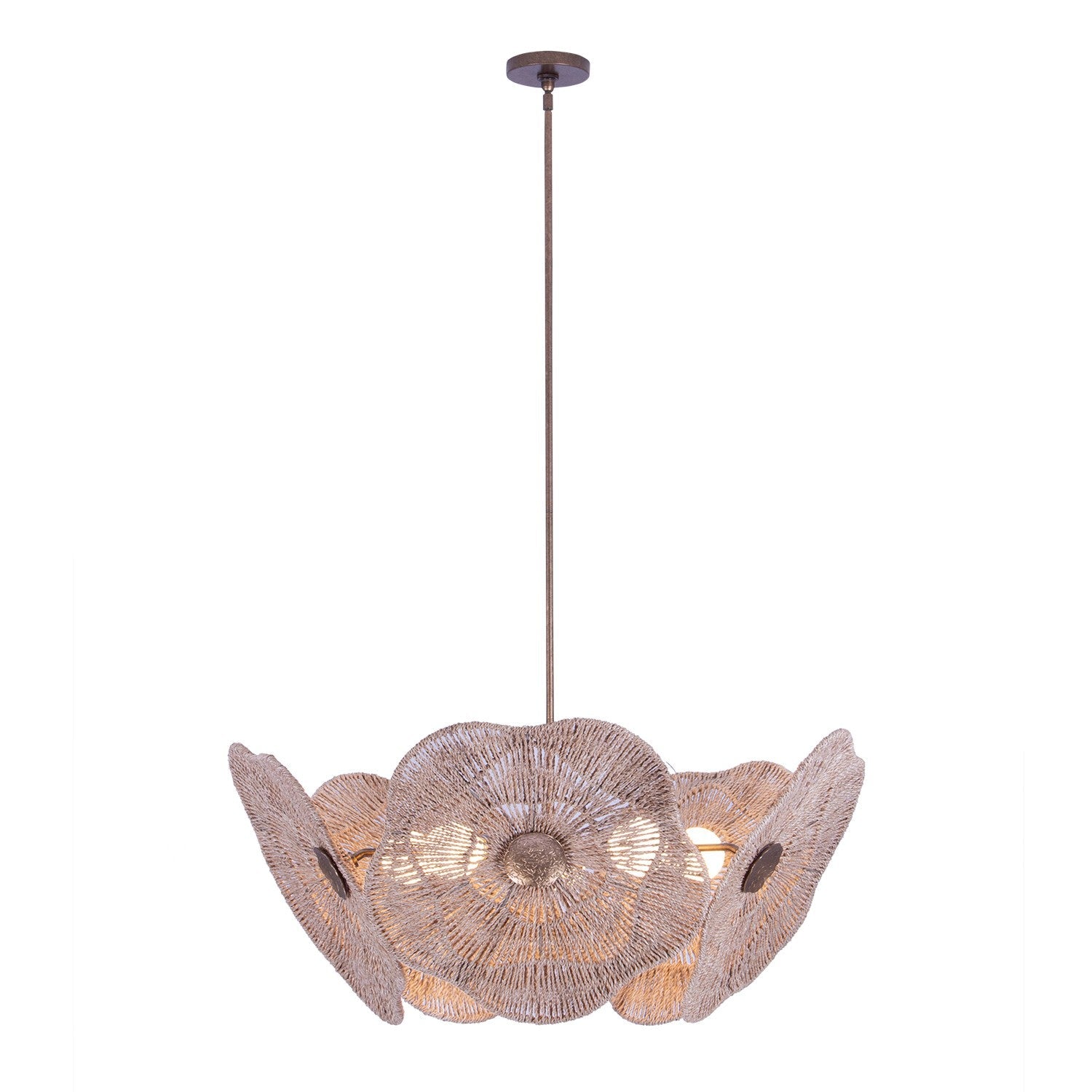 Product photo of the Poppy Five Light Pendant in Pearlized Antique Brass ( SKU# 522555PAB )