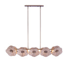 Product photo of the Poppy Five Light Island Pendant in Pearlized Antique Brass ( SKU# 522568PAB )