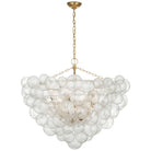 Product photo of the Talia LED Chandelier in Gild and Clear Swirled Glass ( SKU# JN 5122G/CG )
