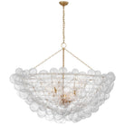 Product photo of the Talia LED Chandelier in Gild and Clear Swirled Glass ( SKU# JN 5124G/CG )