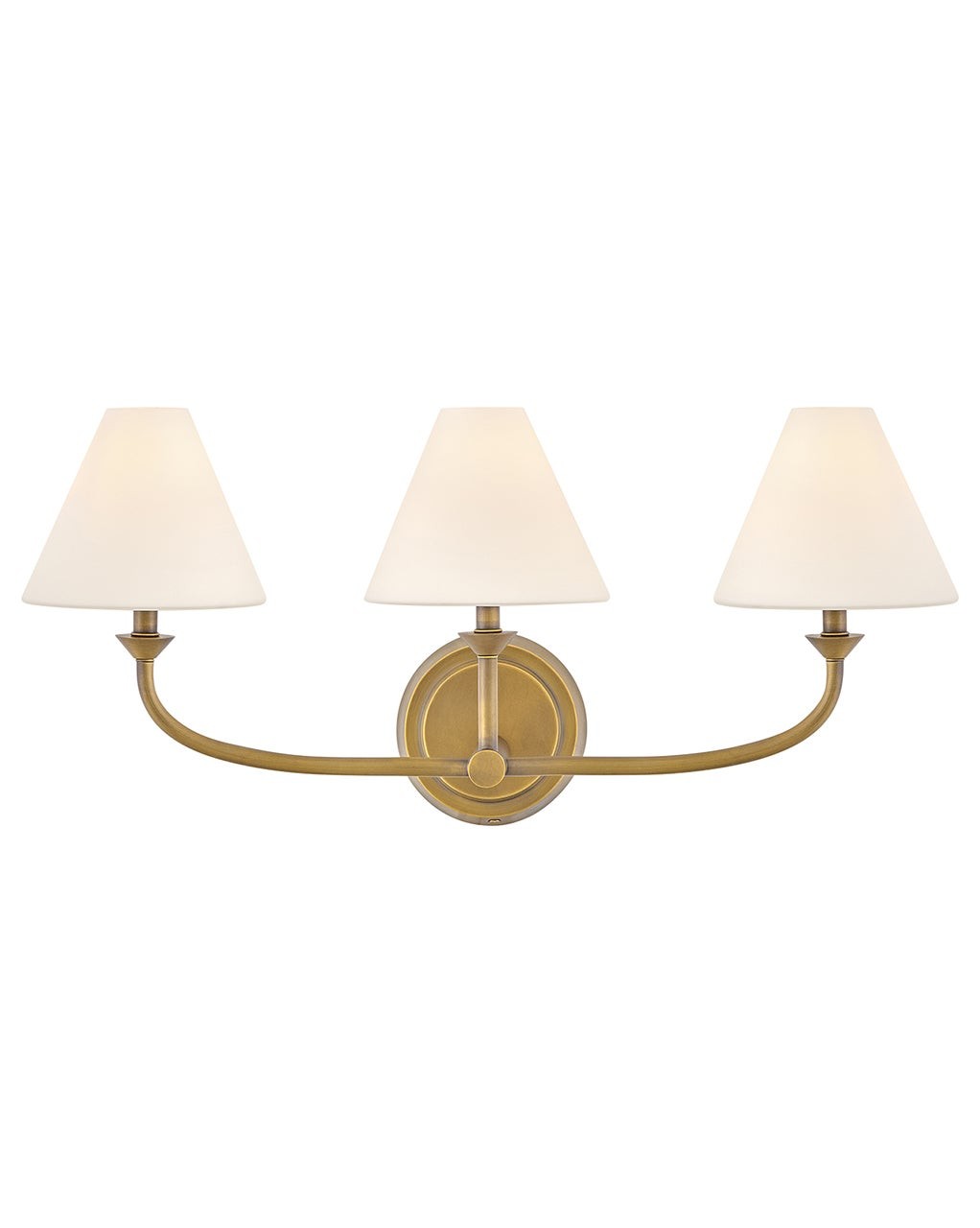 Product photo of the Greta LED Vanity in Heritage Brass ( SKU# 52493HB-OP )