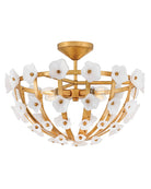 Product photo of the Azalea LED Semi-Flush Mount in Distressed Brass ( SKU# FR41633DA )