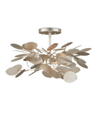 Product photo of the Lunaria Three Light Semi-Flush Mount in Contemporary Silver Leaf ( SKU# 9000-1259 )