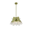 Product photo of the Flor One Light Pendant in White and Green ( SKU# 517055WG )