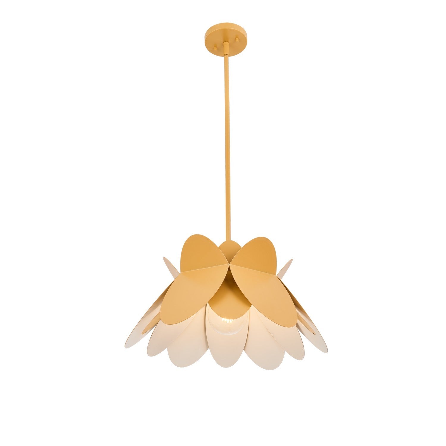Product photo of the Flor One Light Pendant in White and Yellow ( SKU# 517055WY )