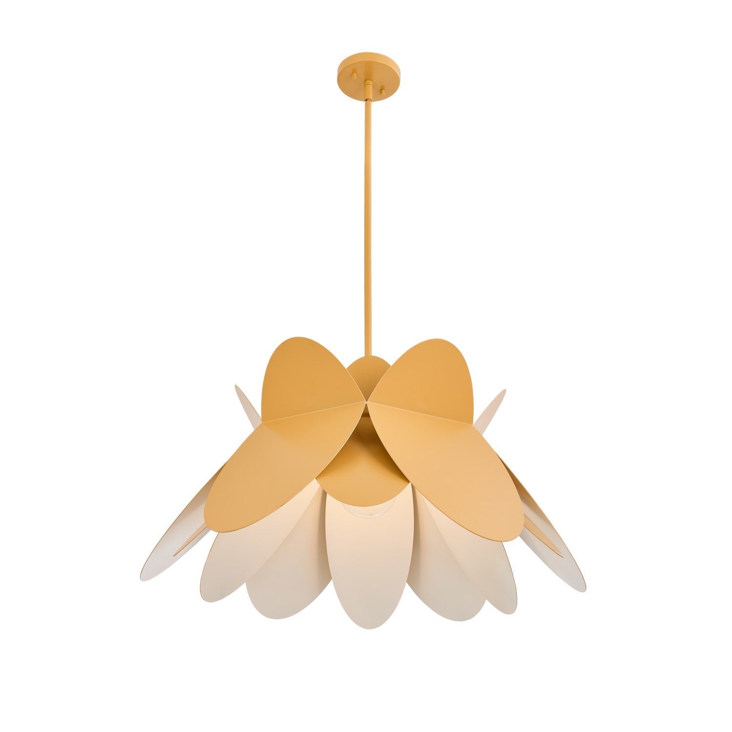 Product photo of the Flor One Light Pendant in White and Yellow ( SKU# 517056WY )
