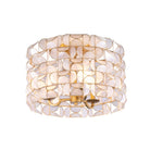 Product photo of the Crescent Four Light Flush Mount in Oxidized Gold Leaf ( SKU# 520541OL )