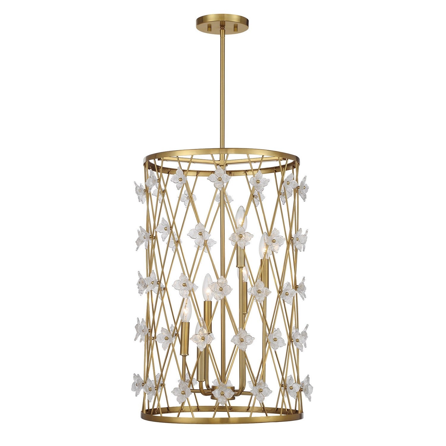 Product photo of the Bailey Six Light Pendant in Warm Brass ( SKU# 3-8412-6-322 )