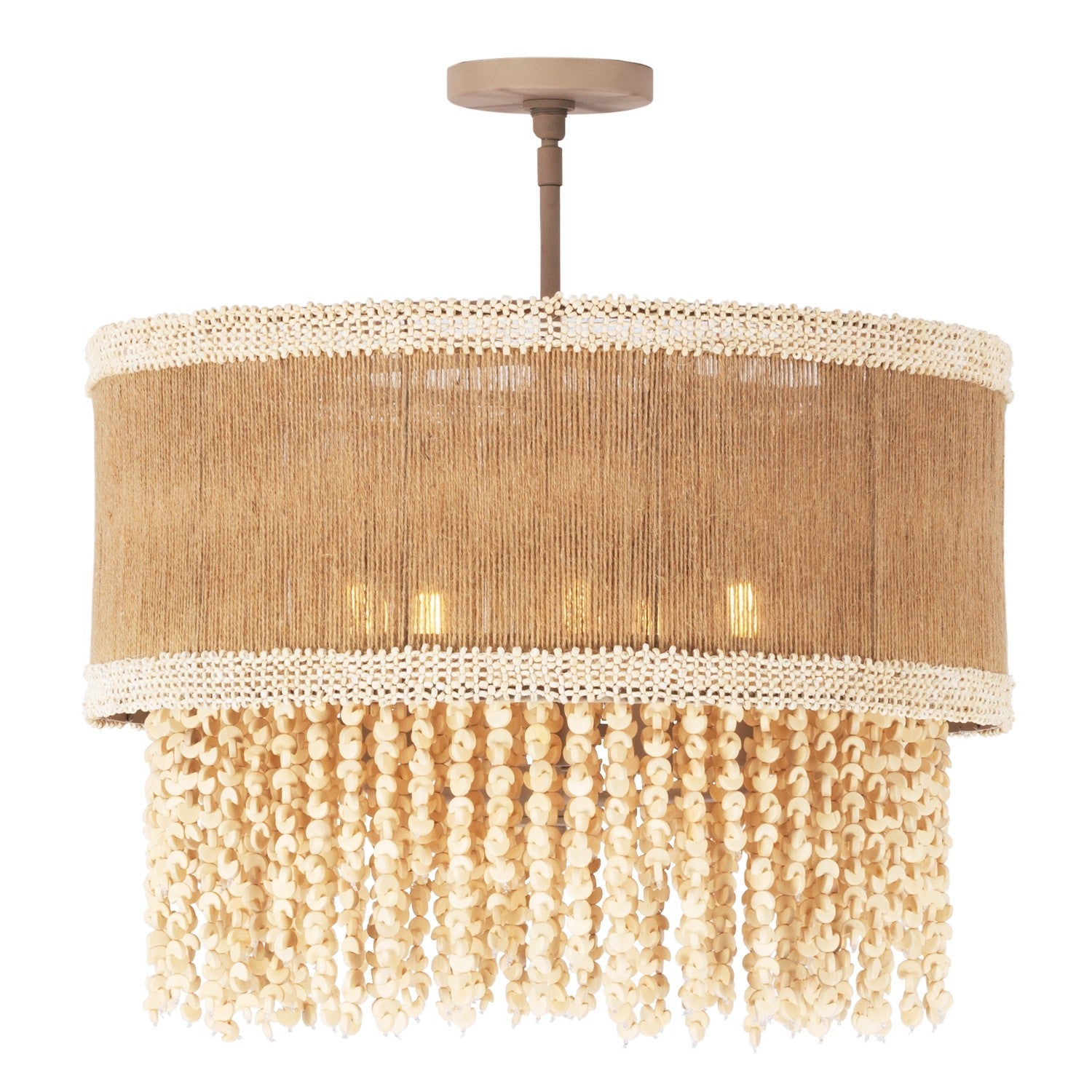 Product photo of the NATURALE Five Light Semi Flush Mount in Jute ( SKU# 524845JT )
