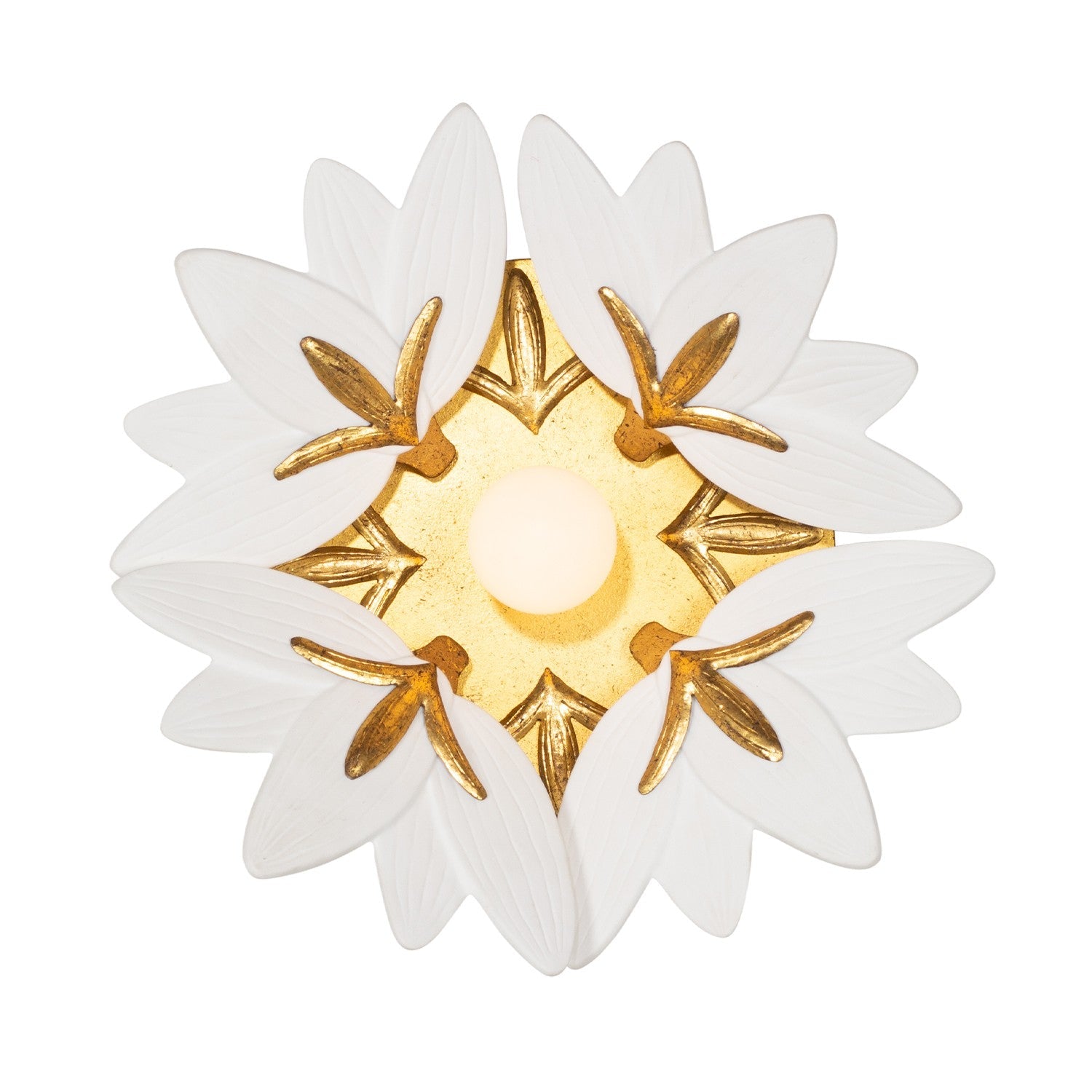 Product photo of the BLOOM One Light Wall Sconce in Oxidized Gold Leaf ( SKU# 525621OL )