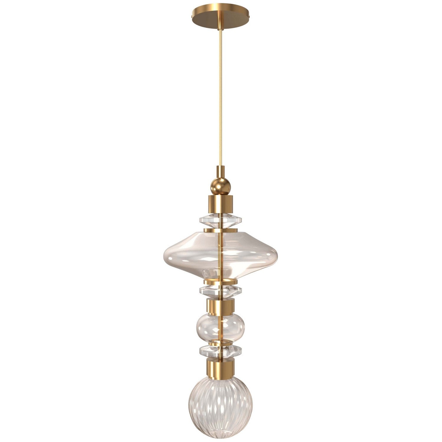 Product photo of the Avra LED Pendant in Aged Brass ( SKU# HF7900-AB )