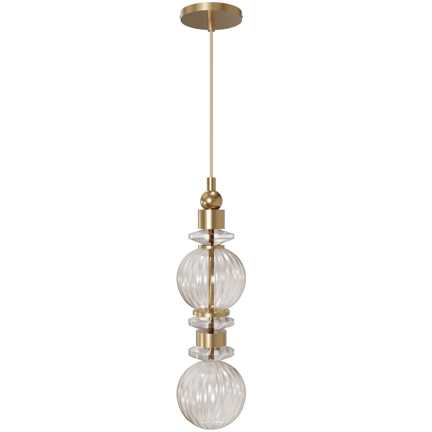 Product photo of the Avra LED Pendant in Aged Brass ( SKU# HF7902-AB )