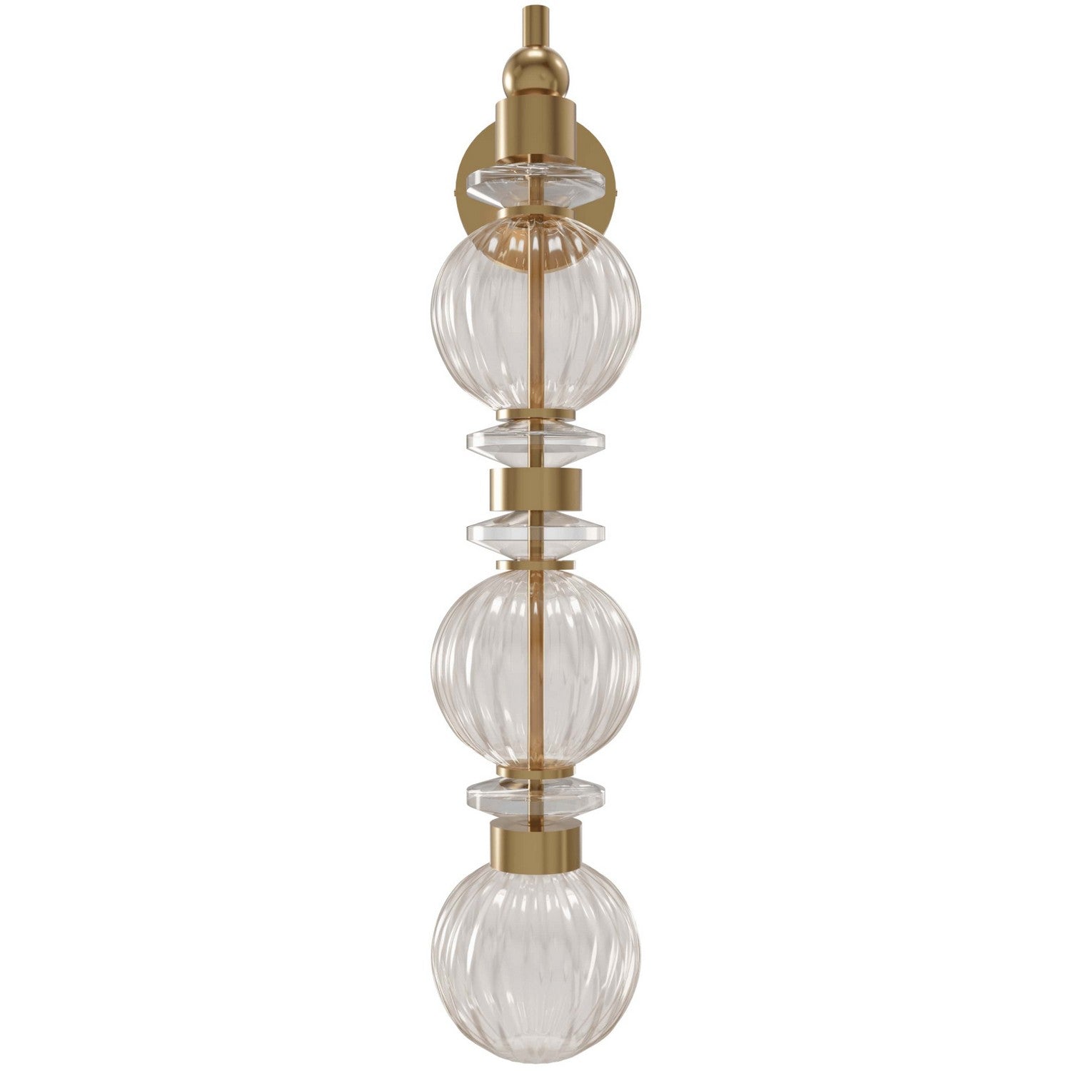 Product photo of the Avra LED Wall Sconce in Aged Brass ( SKU# HF8903-AB )