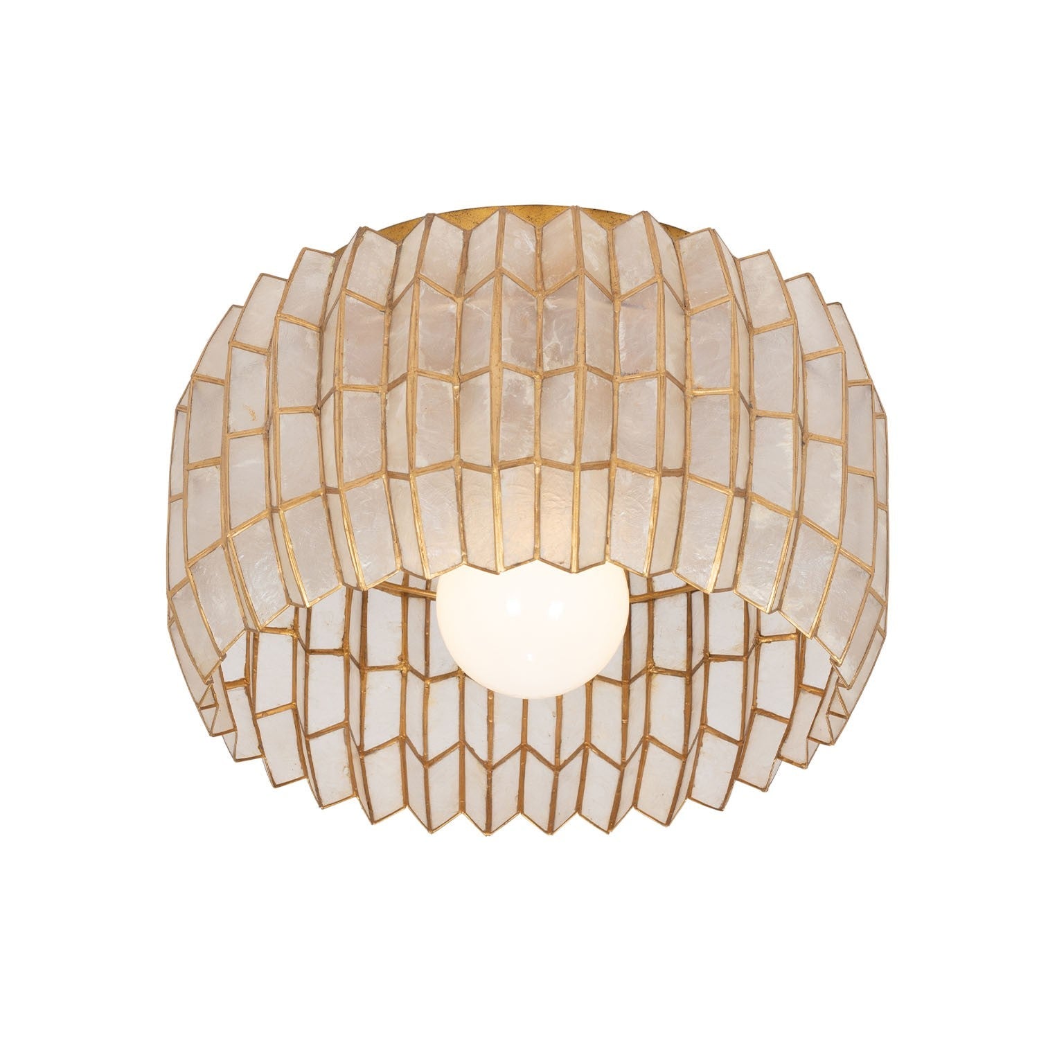 Product photo of the FRACTAL One Light Flush Mount in Oxidized Gold Leaf ( SKU# 522645OL )