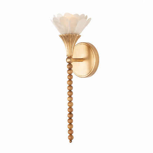 Product photo of the FLORA One Light Wall Sconce in Modern Gold ( SKU# 525322MG )