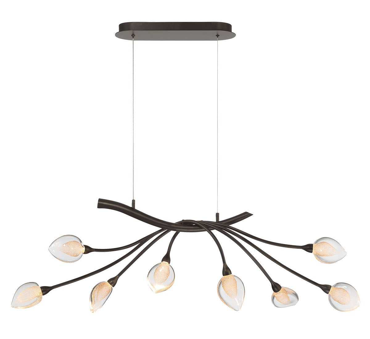 Product photo of the Modena LED Chandelier in Black With Gold Accent ( SKU# 12233-043 )