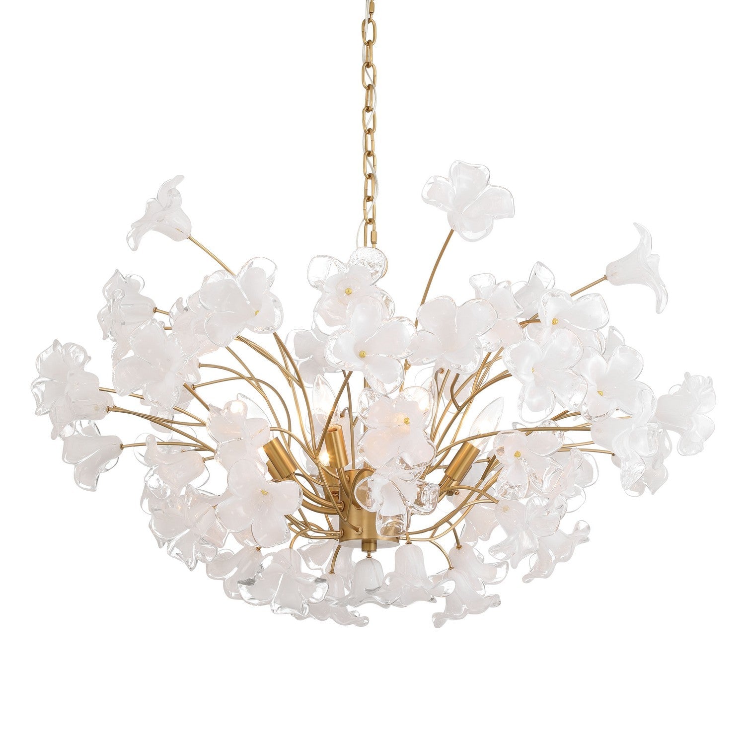 Product photo of the Bloome Eight Light Chandelier in Legacy Brass ( SKU# N2228-732 )