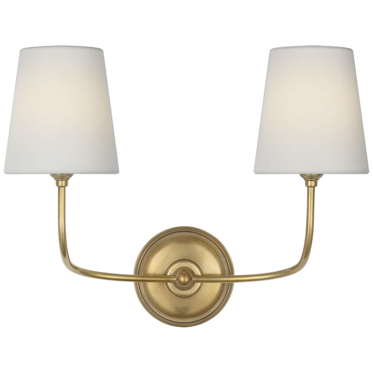 Product photo of the Vendome LED Wall Sconce in Hand-Rubbed Antique Brass ( SKU# TOB 2088HAB-L-CL )