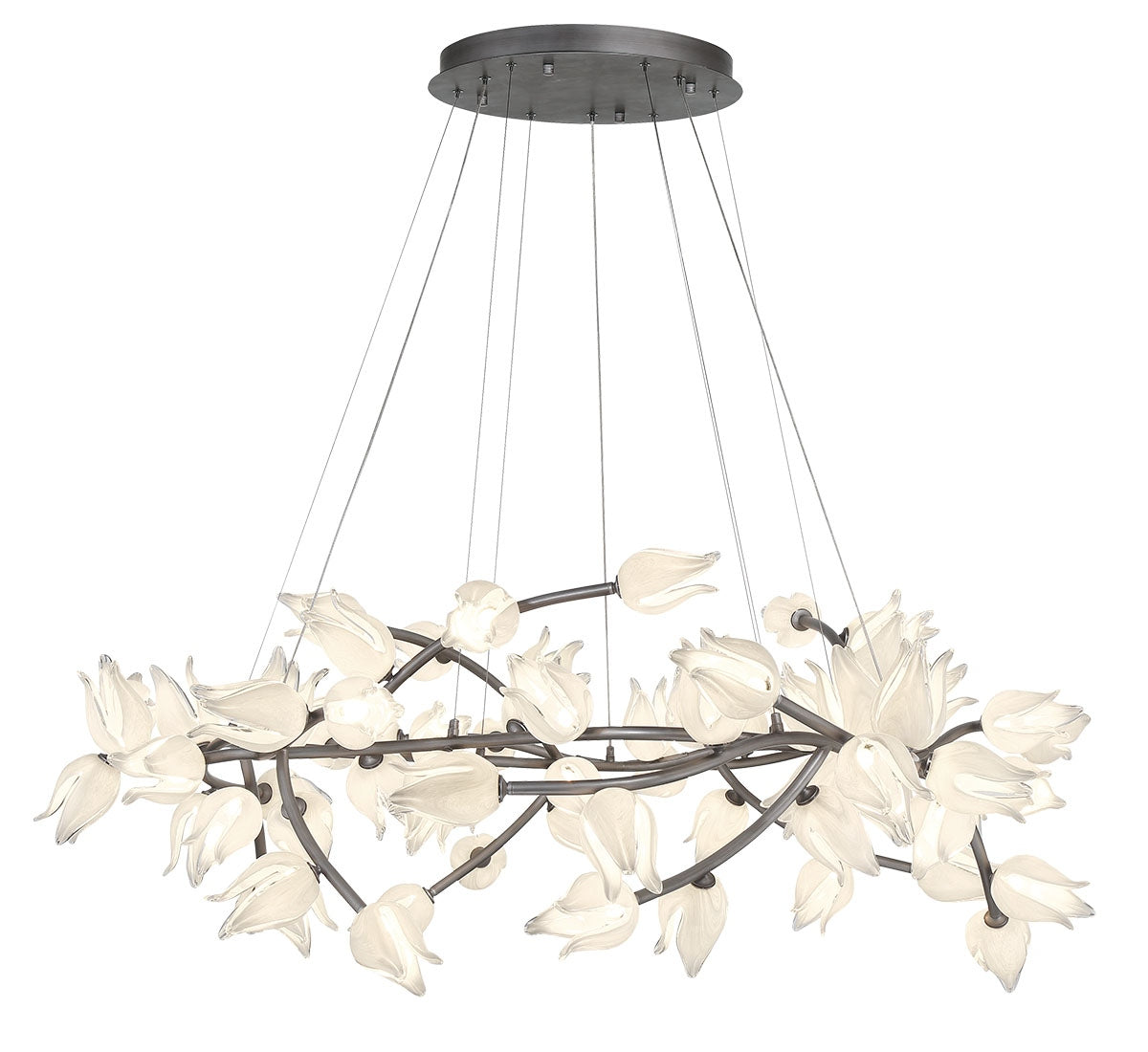 Product photo of the Belluno LED Chandelier in Brushed Vintage grey ( SKU# 12089-042 )