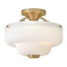 Product photo of the Adella LED Semi-Flush Mount in Lacquered Brass ( SKU# 48571LCB )