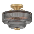 Product photo of the Adella LED Semi-Flush Mount in Lacquered Brass ( SKU# 48571LCB-SM )