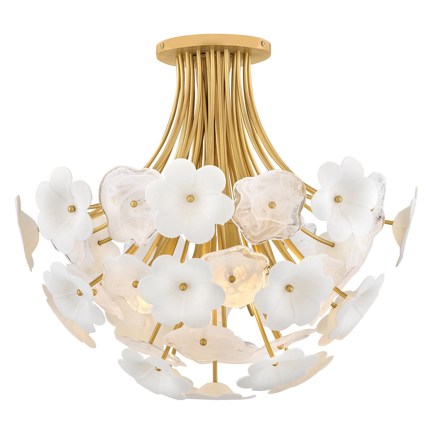 Product photo of the Marianne LED Semi Flush Mount in Deluxe Gold ( SKU# FR41961DG )
