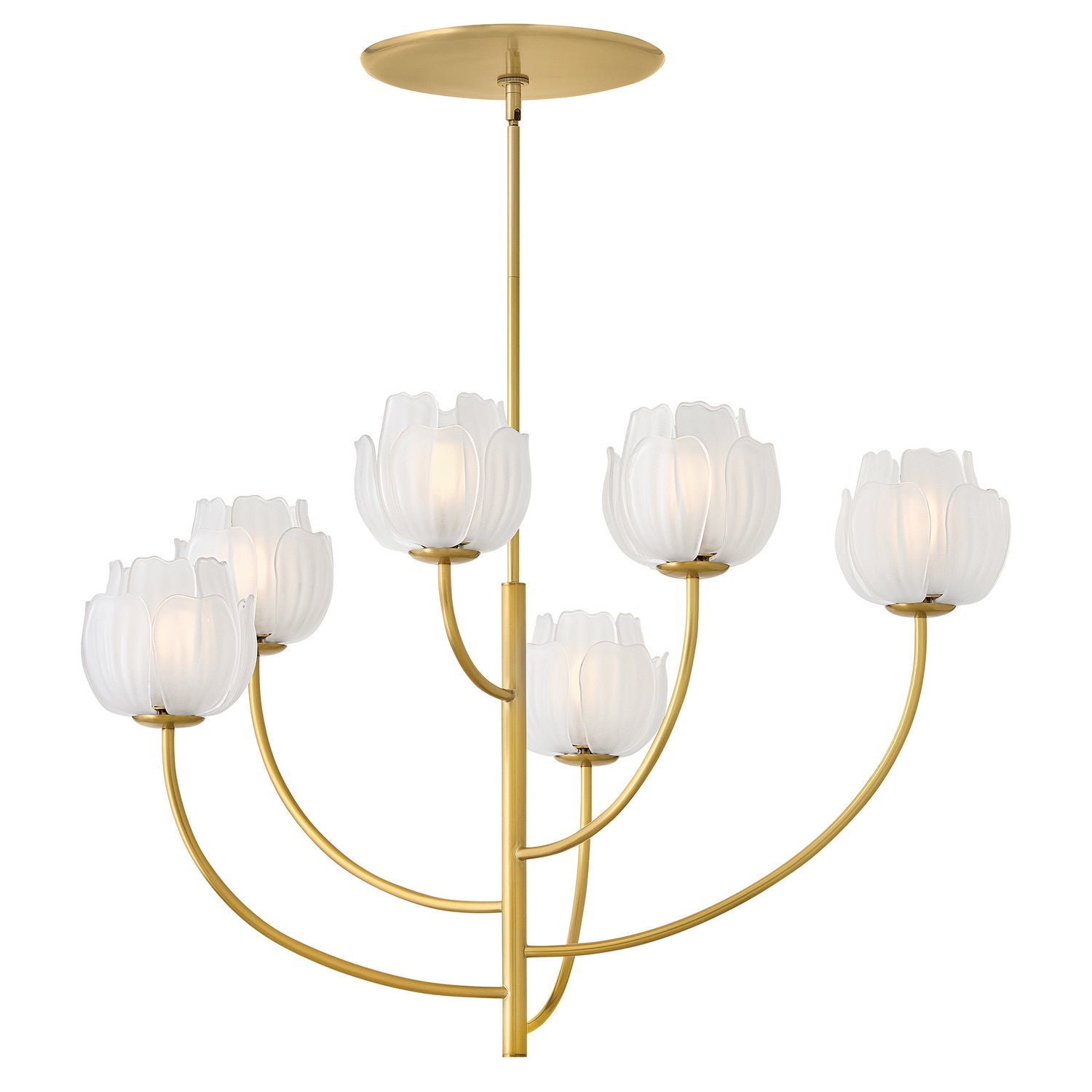Product photo of the Fantine LED Chandelier in Unlacquered Brass ( SKU# FR46896UB )
