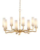 Product photo of the Mathilda Eight Light Chandelier in White/Matte Gold ( SKU# 9000-1285 )