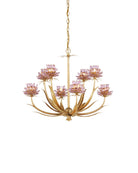 Product photo of the Marilee Eight Light Chandelier in Pink/Dutch Gold Leaf ( SKU# 9000-1306 )