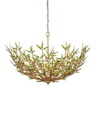 Product photo of the Babylon Eight Light Chandelier in Green/Contemporary Gold Leaf/Contemporary Gold ( SKU# 9000-1308 )