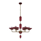 Product photo of the Verde Six Light Chandelier in Satin Brass ( SKU# 519671STB/MGNT )