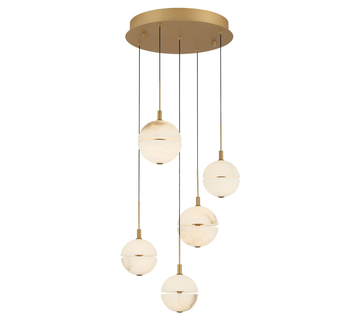 Product photo of the Corfu LED Chandelier in Painted antique brass ( SKU# 12371-030 )