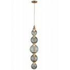 Product photo of the Zayna LED Pendant in Aged Brass ( SKU# HF7960-AB-GRN )