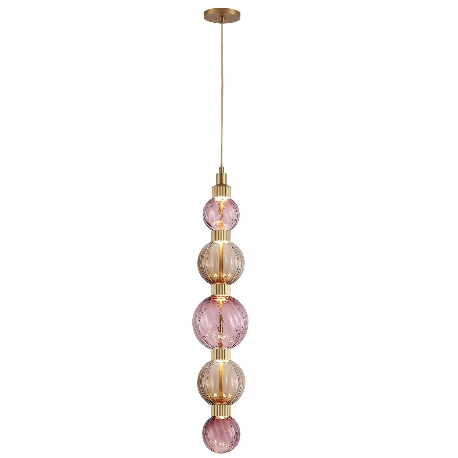 Product photo of the Zayna LED Pendant in Aged Brass ( SKU# HF7960-AB-PBP )