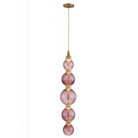 Product photo of the Zayna LED Pendant in Aged Brass ( SKU# HF7960-AB-PUR )