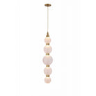 Product photo of the Zayna LED Pendant in Aged Brass ( SKU# HF7960-AB-WHT )
