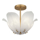 Product photo of the Orchid Five Light Semi-Flush Mount in Legacy Brass ( SKU# N2214-732 )