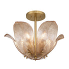 Product photo of the Orchid Five Light Semi-Flush Mount in Legacy Brass ( SKU# N2214-A-732 )