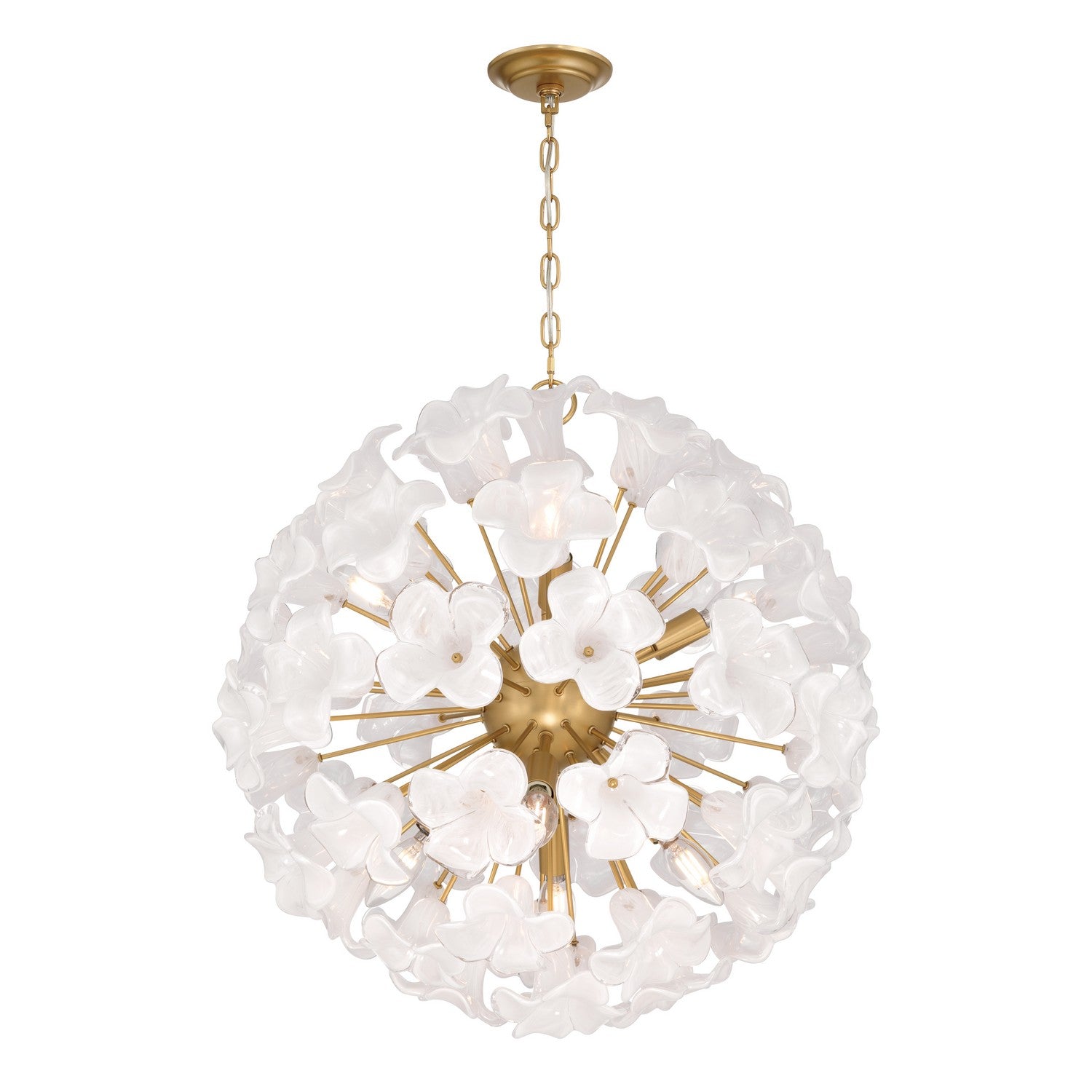 Product photo of the Bloome Eight Light Pendant in Legacy Brass ( SKU# N2227-732 )