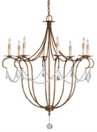 Product photo of the Crystal Lights Eight Light Chandelier in Rhine Gold ( SKU# 9881 )