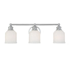 Product photo of the Melrose Three Light Bath Bar in Polished Chrome ( SKU# 8-6836-3-11 )