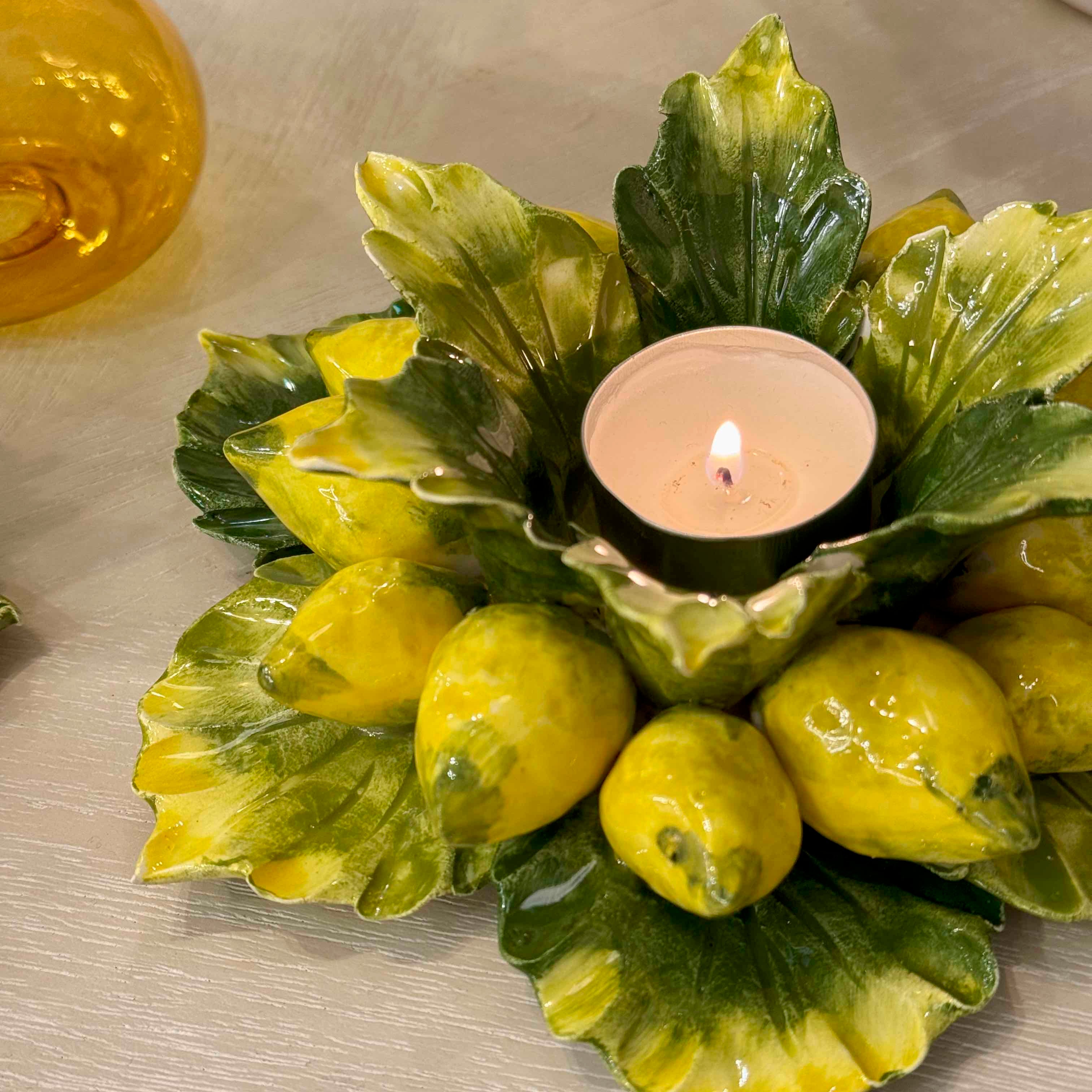 Limoncello Ceramic Candleholder