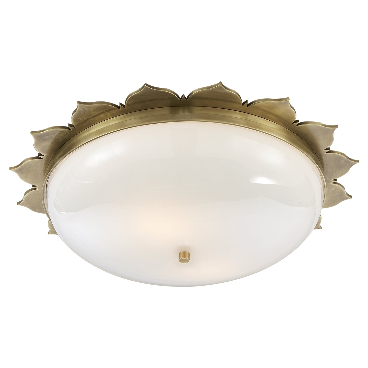 Product photo of the Rachel Two Light Flush Mount in Natural Brass ( SKU# AH 4030NB-WG )