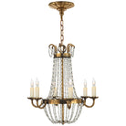 Product photo of the Paris Flea Market Six Light Chandelier in Antique-Burnished Brass ( SKU# CHC 1407AB-SG )