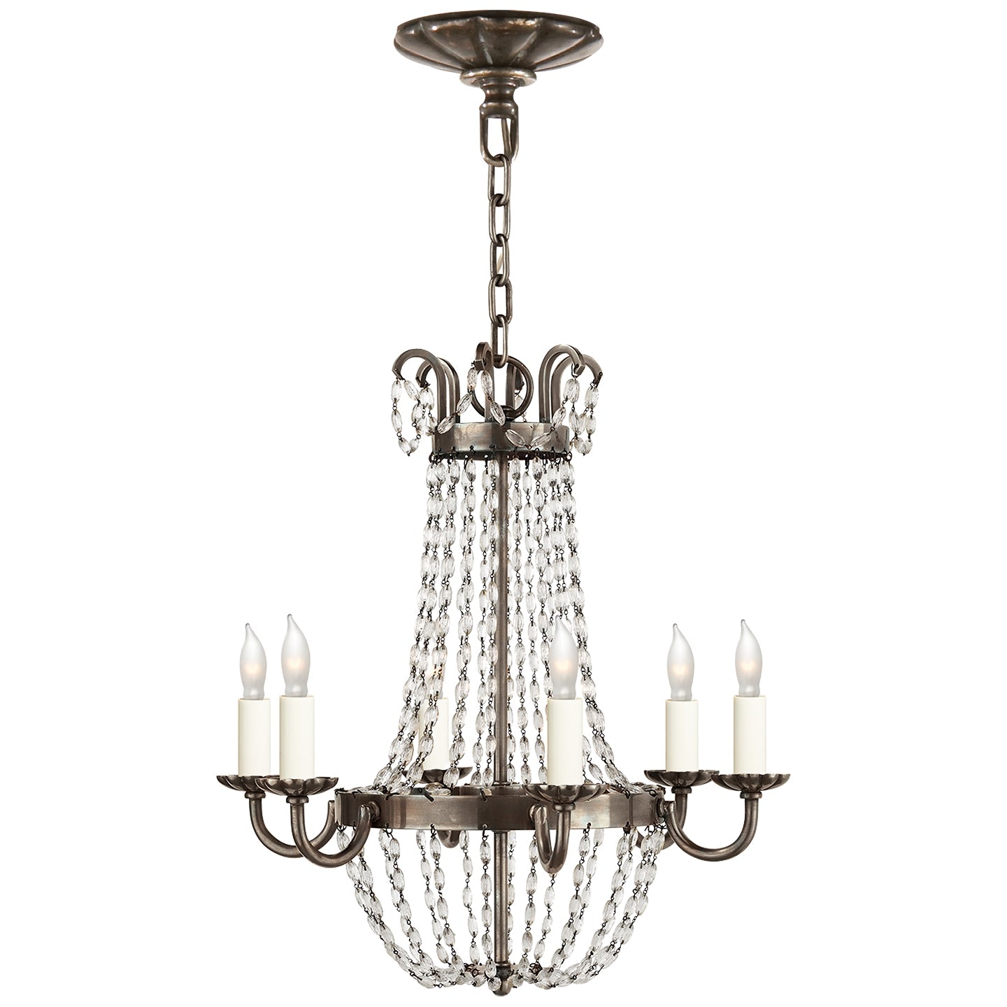 Product photo of the Paris Flea Market Six Light Chandelier in Sheffield Silver ( SKU# CHC 1407SHS-SG )