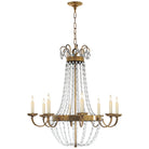 Product photo of the Paris Flea Market Eight Light Chandelier in Antique-Burnished Brass ( SKU# CHC 1408AB-SG )