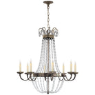 Product photo of the Paris Flea Market Eight Light Chandelier in Sheffield Silver ( SKU# CHC 1408SHS-SG )