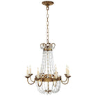 Product photo of the Paris Flea Market Eight Light Chandelier in Antique-Burnished Brass ( SKU# CHC 1426AB-SG )