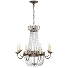 Product photo of the Paris Flea Market Eight Light Chandelier in Sheffield Silver ( SKU# CHC 1426SHS-SG )
